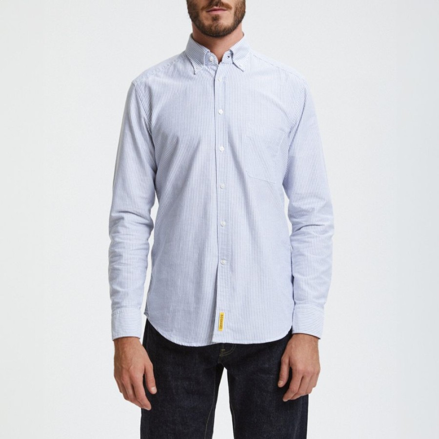 Men B.D.BAGGIES | Bradford Oxford Striped Shirt • Stylesuitclub